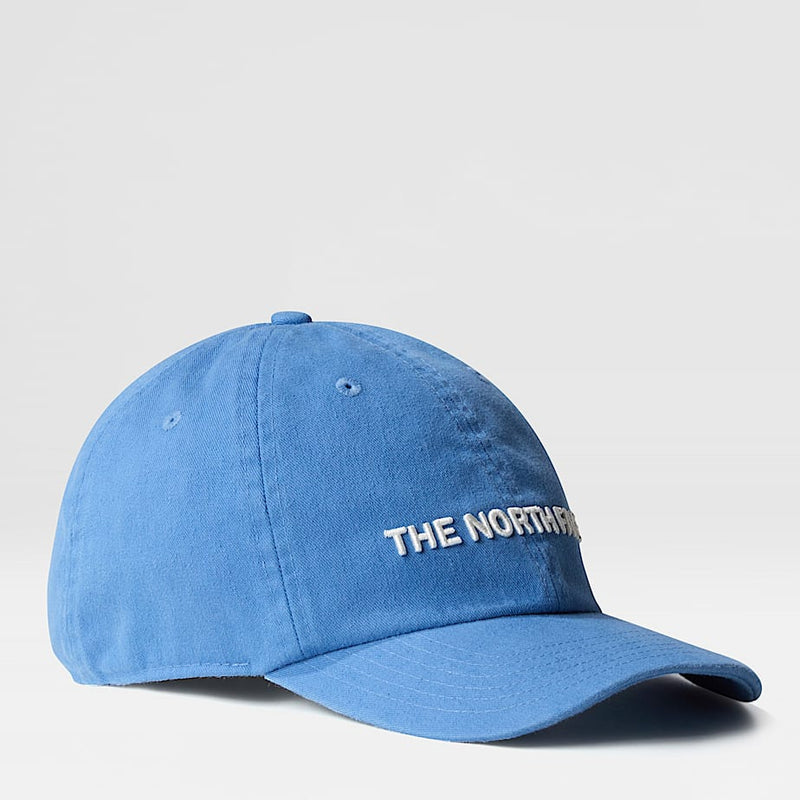 The North Face Roomy Norm Cap Indigo Stone washed horizontal Logo