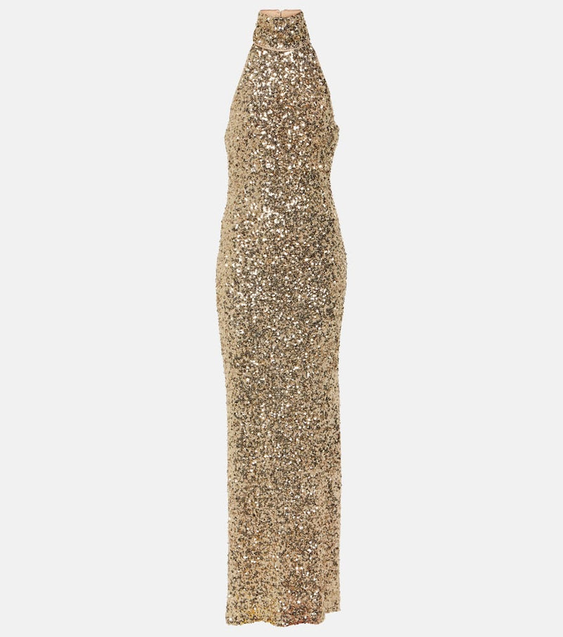 Rotate Sequined halterneck gown | LYBSTORE