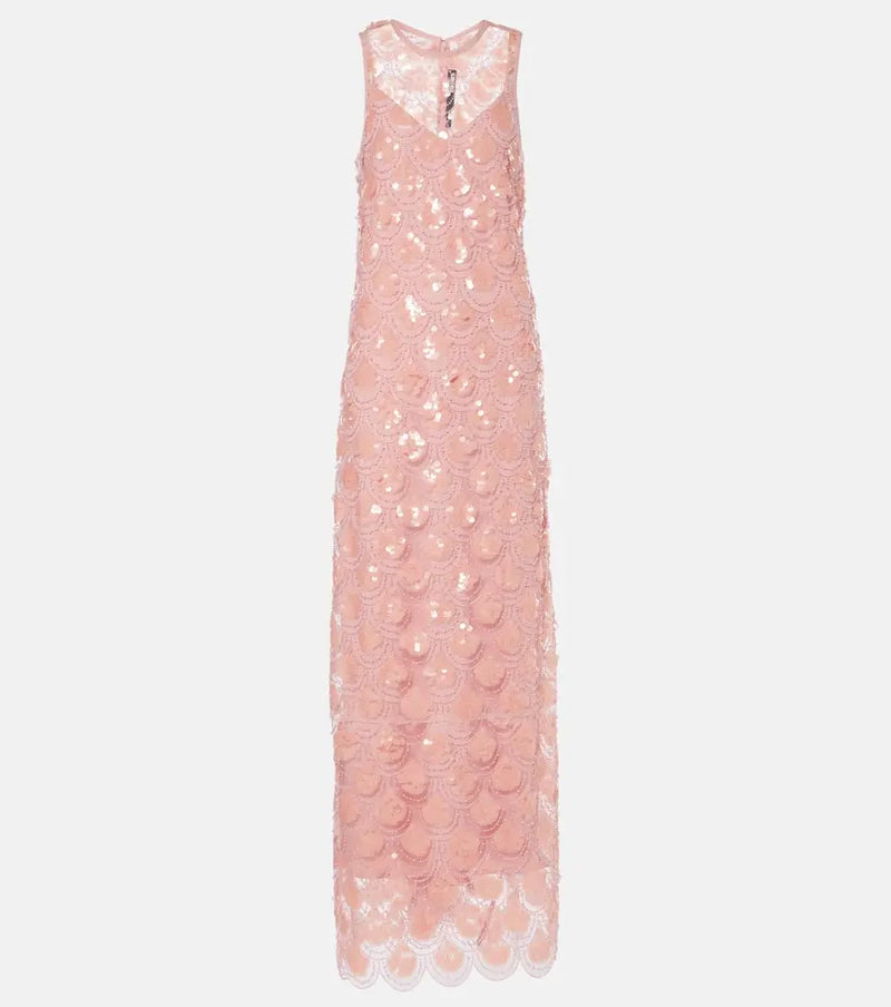 Rotate Sequined maxi dress