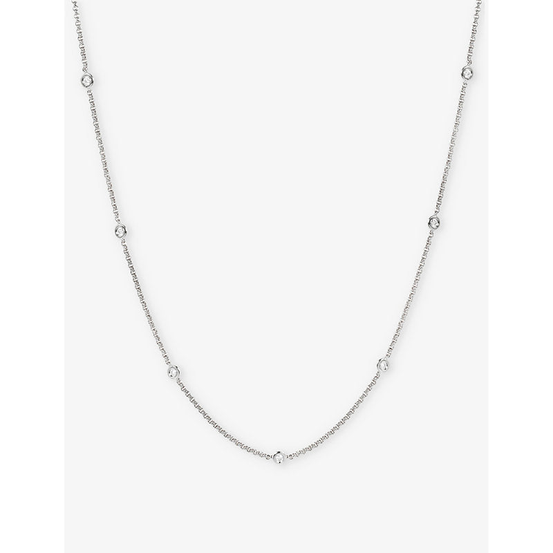 Roxanne First Diamond Dot 14ct yellow-gold and 0.19ct diamond necklace