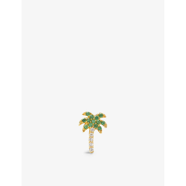 Roxanne First Rocky's Palm Tree 14ct white-gold and 0.23ct diamond single stud earring