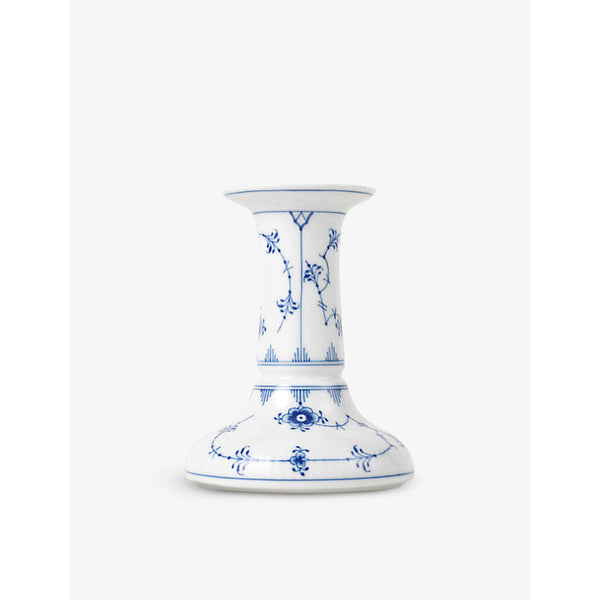 Royal Copenhagen Blue Fluted Plain porcelain candle holder 11.5cm | LYBSTORE