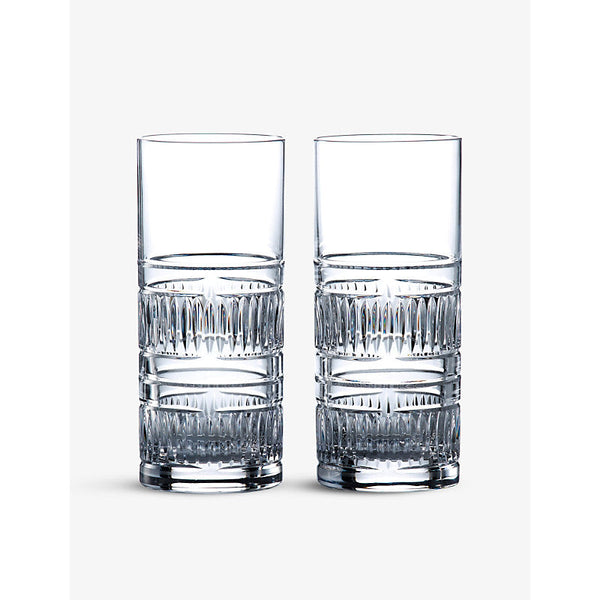 Royal Doulton Radial crystal highball glasses set of two