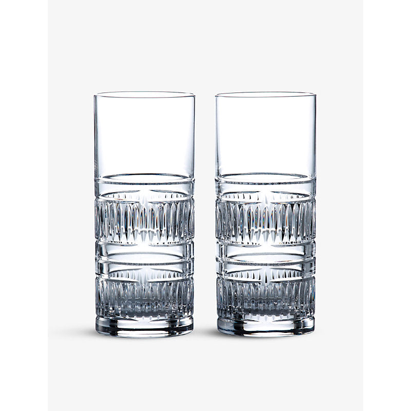 Royal Doulton Radial crystal highball glasses set of two