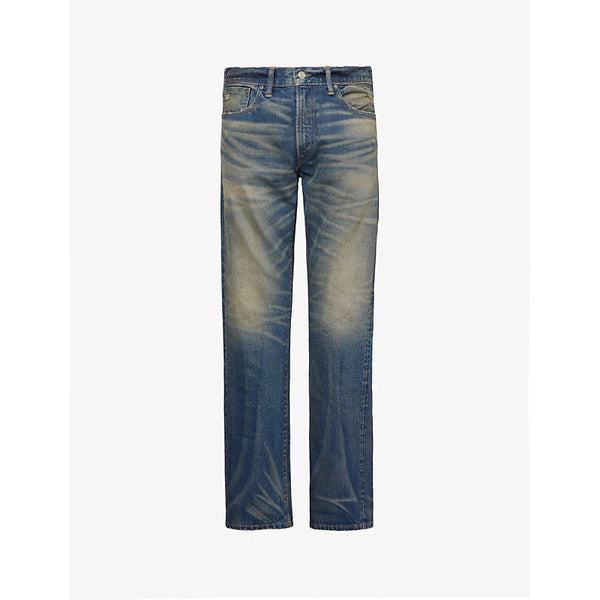 Mens Rrl Straight-leg high-rise slim-fit jeans