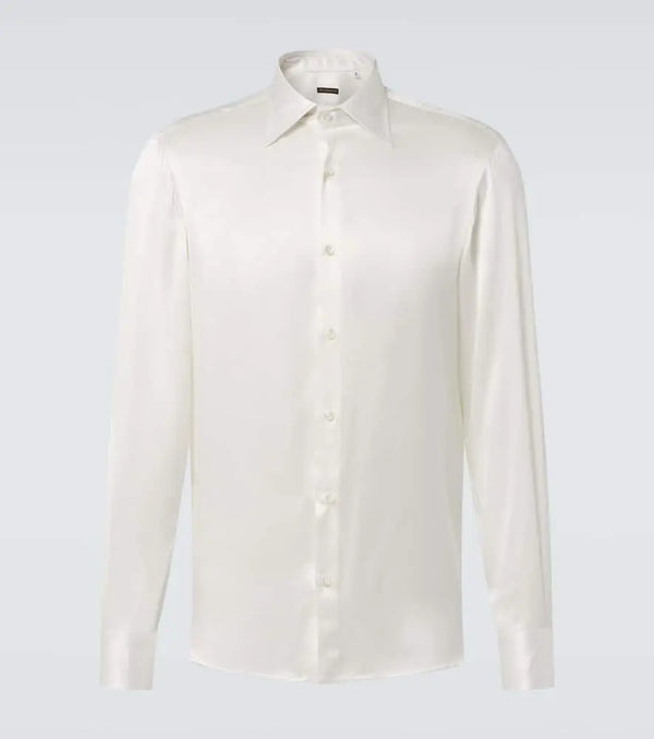 Rubinacci Silk tuxedo shirt | LYBSTORE