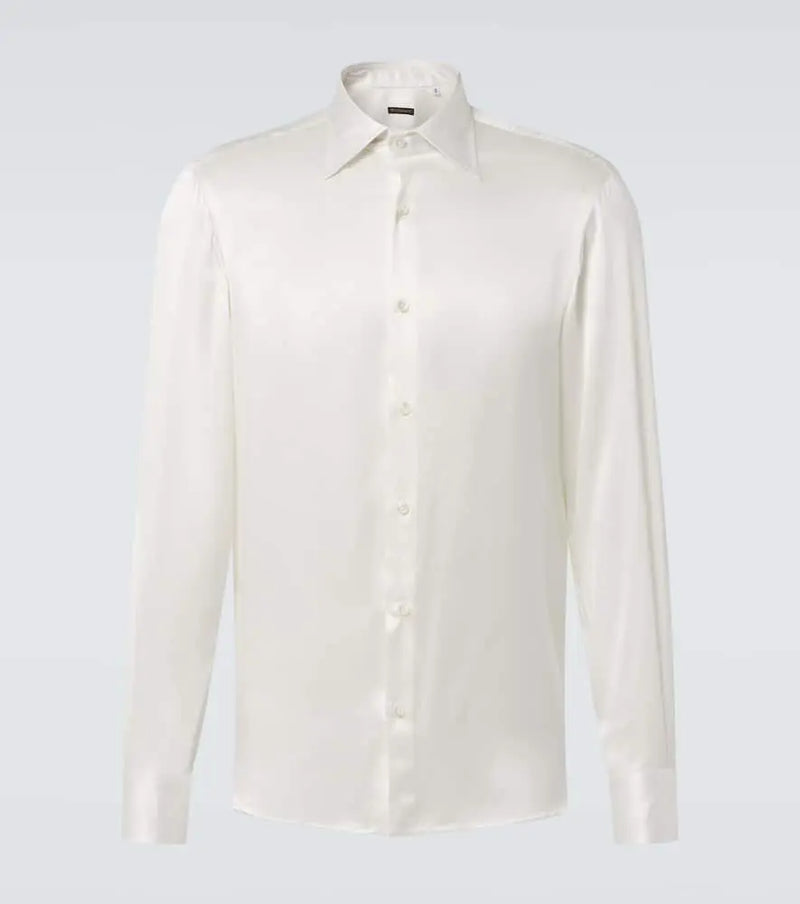 Rubinacci Silk tuxedo shirt | LYBSTORE