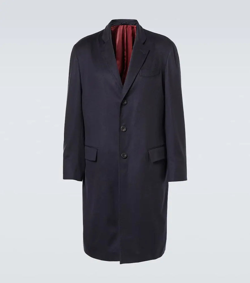 Rubinacci Single-breasted cashmere overcoat