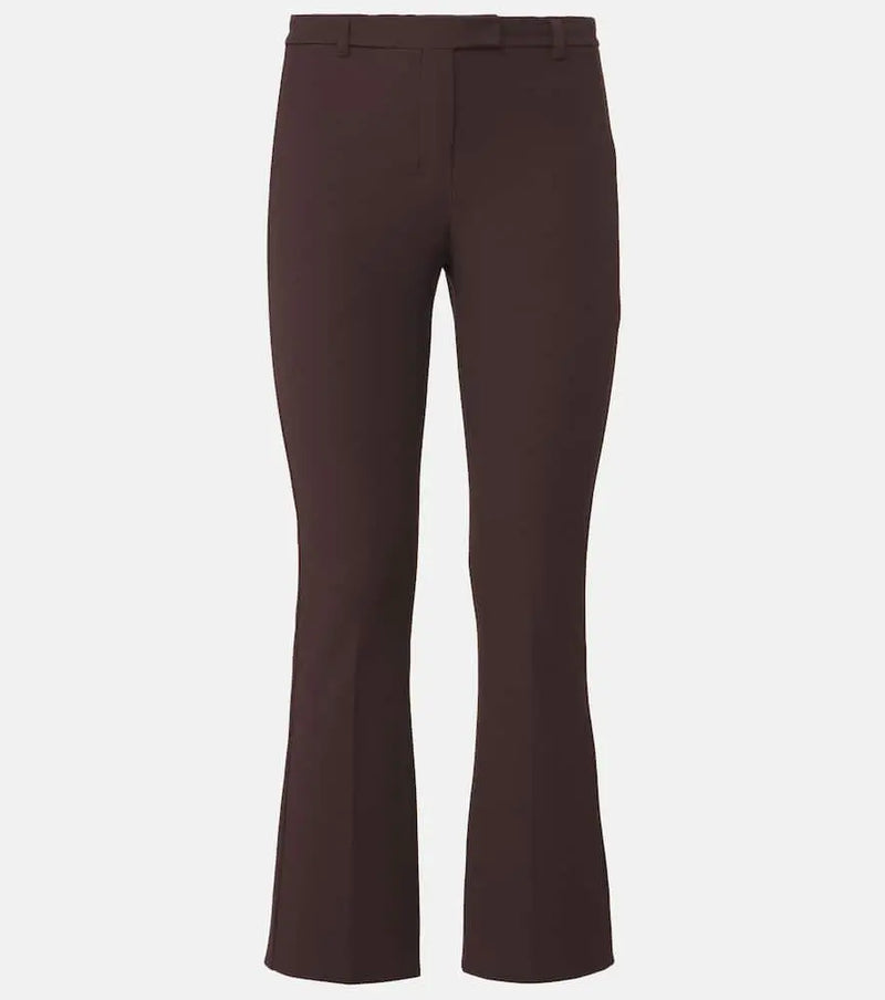 S Max Mara Cotton-blend cropped slim pants