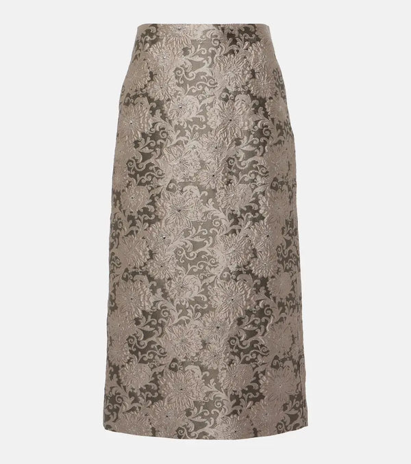 'S Max Mara Diletta jacquard midi skirt | LYBSTORE