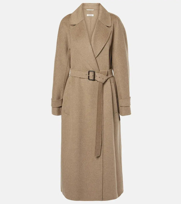 S Max Mara Ebano virgin wool wrap coat | LYBSTORE