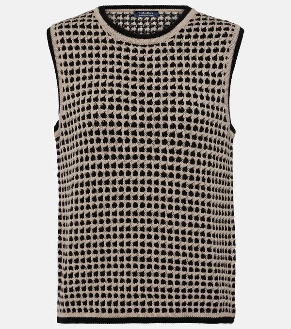 'S Max Mara Fleres patterned cotton sweater vest | LYBSTORE