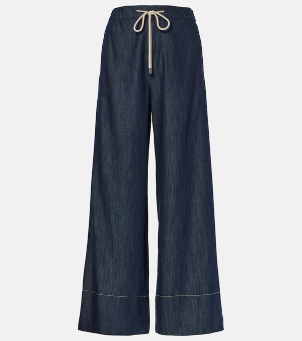 S Max Mara Galilea denim wide-leg pants