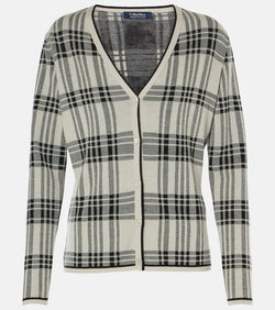 S Max Mara Giara plaid wool cardigan | LYBSTORE