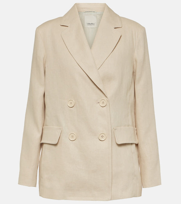 S Max Mara Laura double-breasted linen blazer