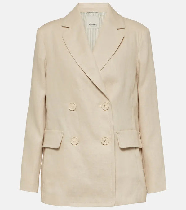 S Max Mara Laura double-breasted linen blazer | LYBSTORE