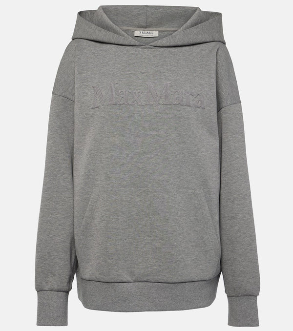 S Max Mara Logo cotton-blend jersey hoodie