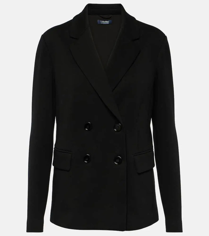 S Max Mara Scrigno double-breasted cotton-blend blazer