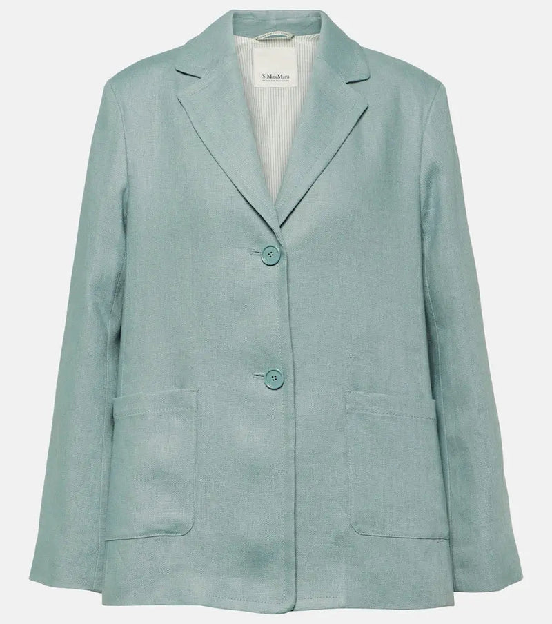 S Max Mara Socrates single-breasted linen blazer | LYBSTORE