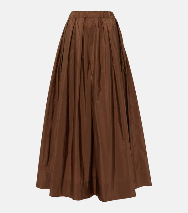 S Max Mara Tripoli pleated taffeta maxi skirt