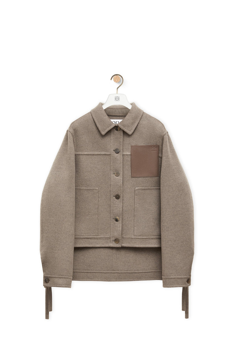 Workwear jacket in wool and cashmere