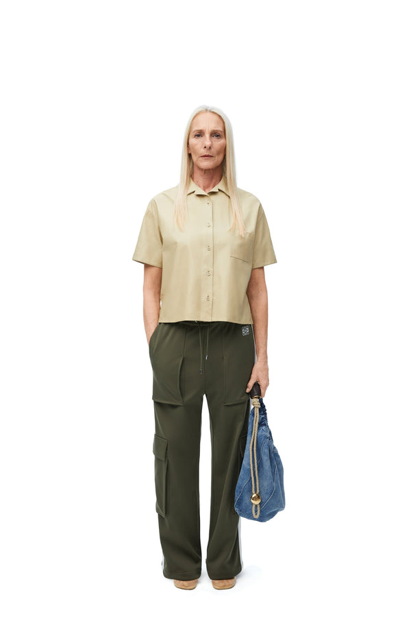 Cargo trousers in technical jersey