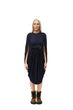 Draped dress in viscose