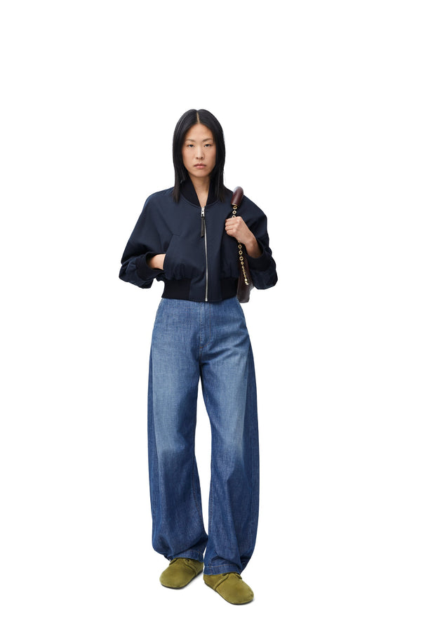 Balloon trousers in denim