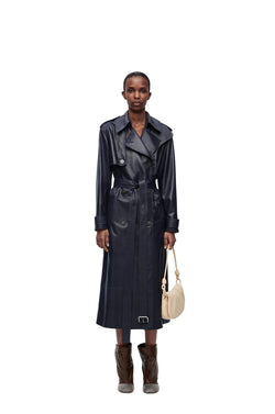 Trench coat in nappa lambskin