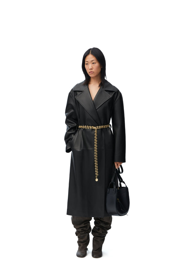 Chain coat in nappa lambskin