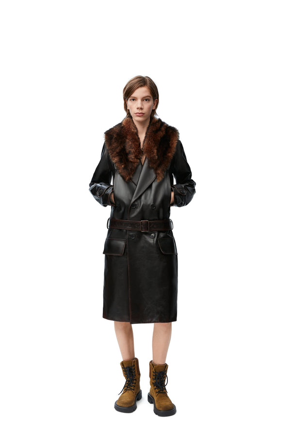 Coat in nappa calfskin