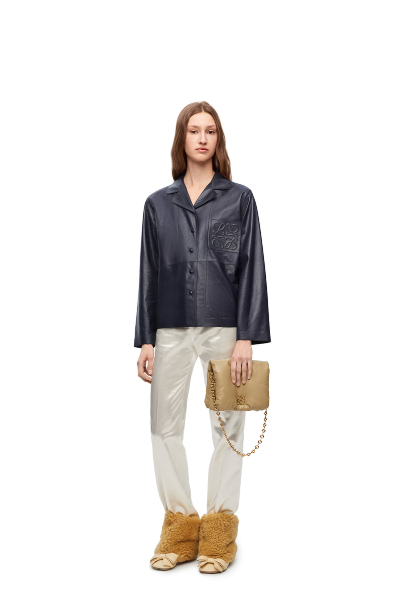 Pyjama blouse in nappa lambskin