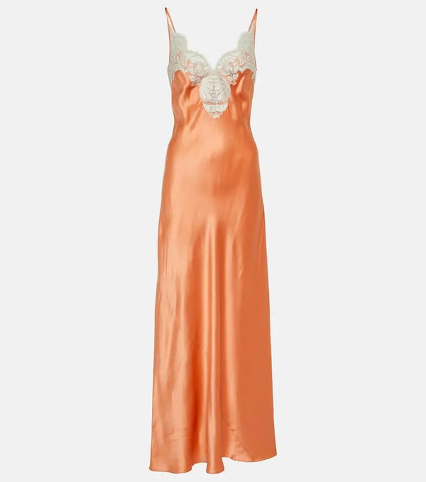 SIR Danseurs lace-trimmed silk maxi dress | LYBSTORE