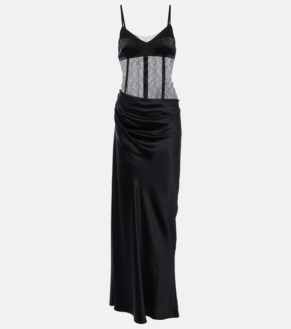 SIR Dunya draped silk satin gown | LYBSTORE