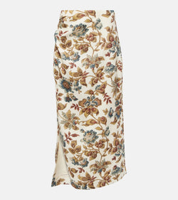 SIR Eleanora floral linen maxi skirt