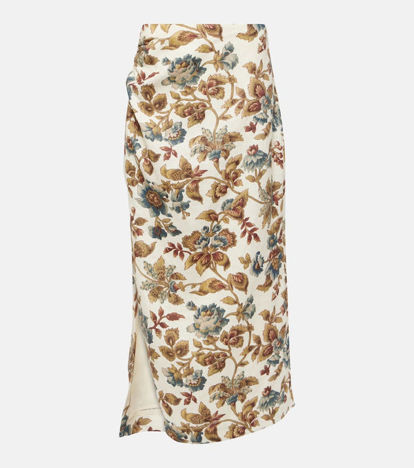 SIR Eleanora floral linen maxi skirt