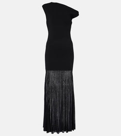 SIR Indigo Twist off-shoulder maxi dress