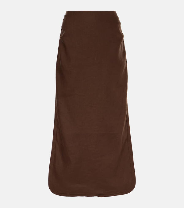 SIR Jerry linen midi skirt