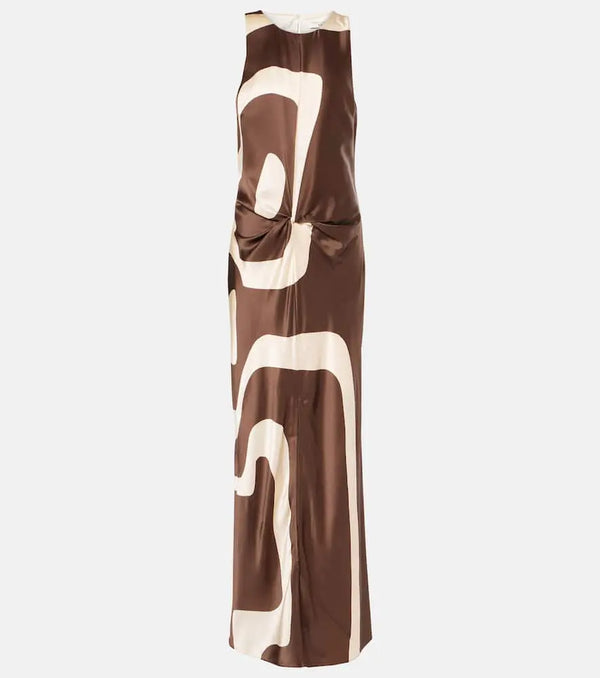 SIR Printed silk maxi dress | LYBSTORE