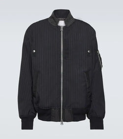 Sacai Chalk stripe bomber jacket