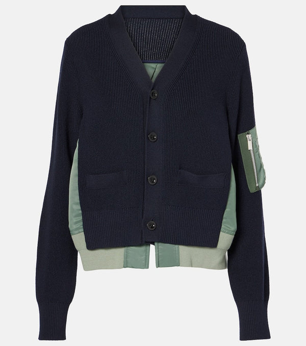 Sacai Cotton-blend cardigan