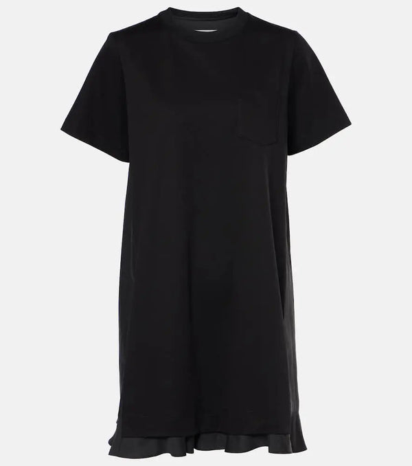 Sacai Layered cotton T-shirt dress | LYBSTORE