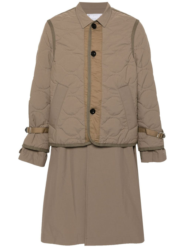 Sacai Long Quilted Coat