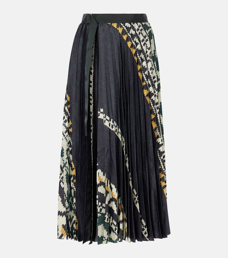 Sacai Pleated midi skirt