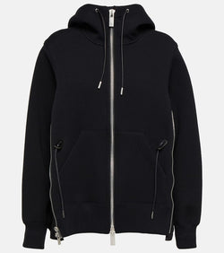 Sacai Sponge Sweat x Nylon Twill hoodie | LYBSTORE