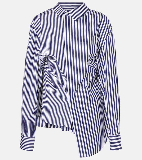 Sacai Striped cotton poplin shirt | LYBSTORE