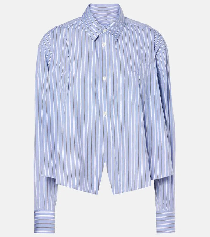 Sacai Striped cotton poplin shirt