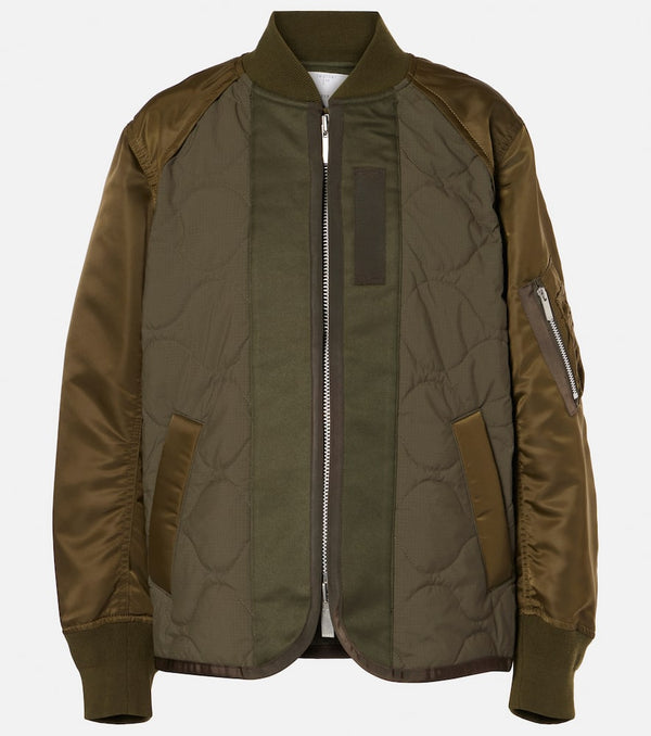 Sacai Twill-trimmed bomber jacket