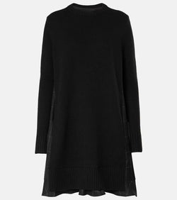 Sacai Windowpane checked wool minidress