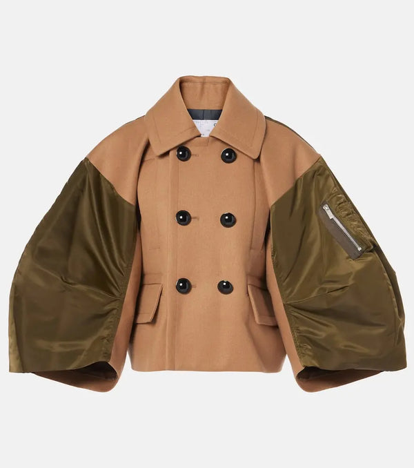 Sacai Wool and twill jacket | LYBSTORE